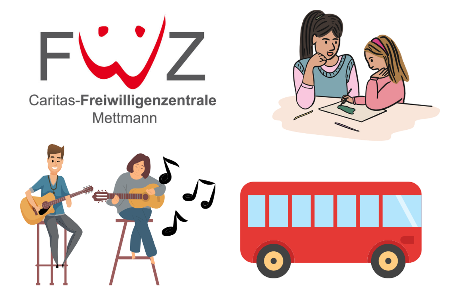 Lernen, Musizieren oder Busfahren…